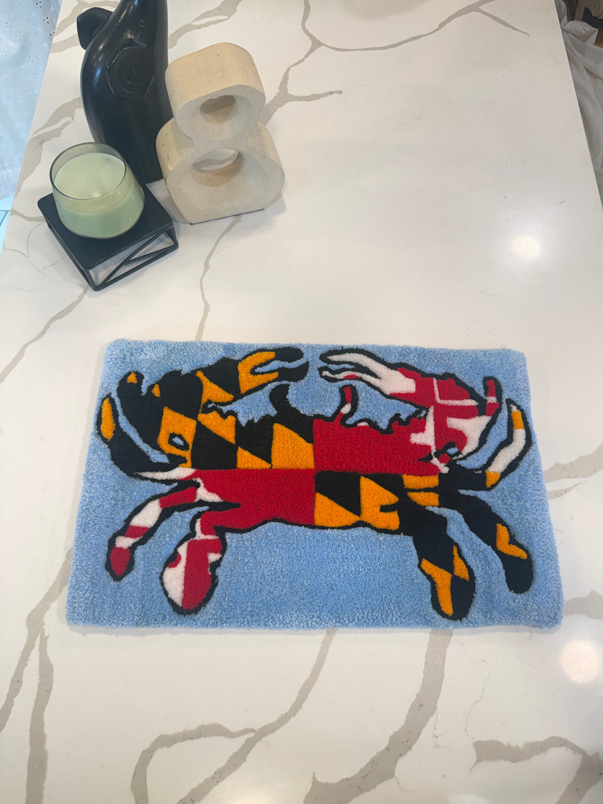 Maryland Flag Crab Wall Rug