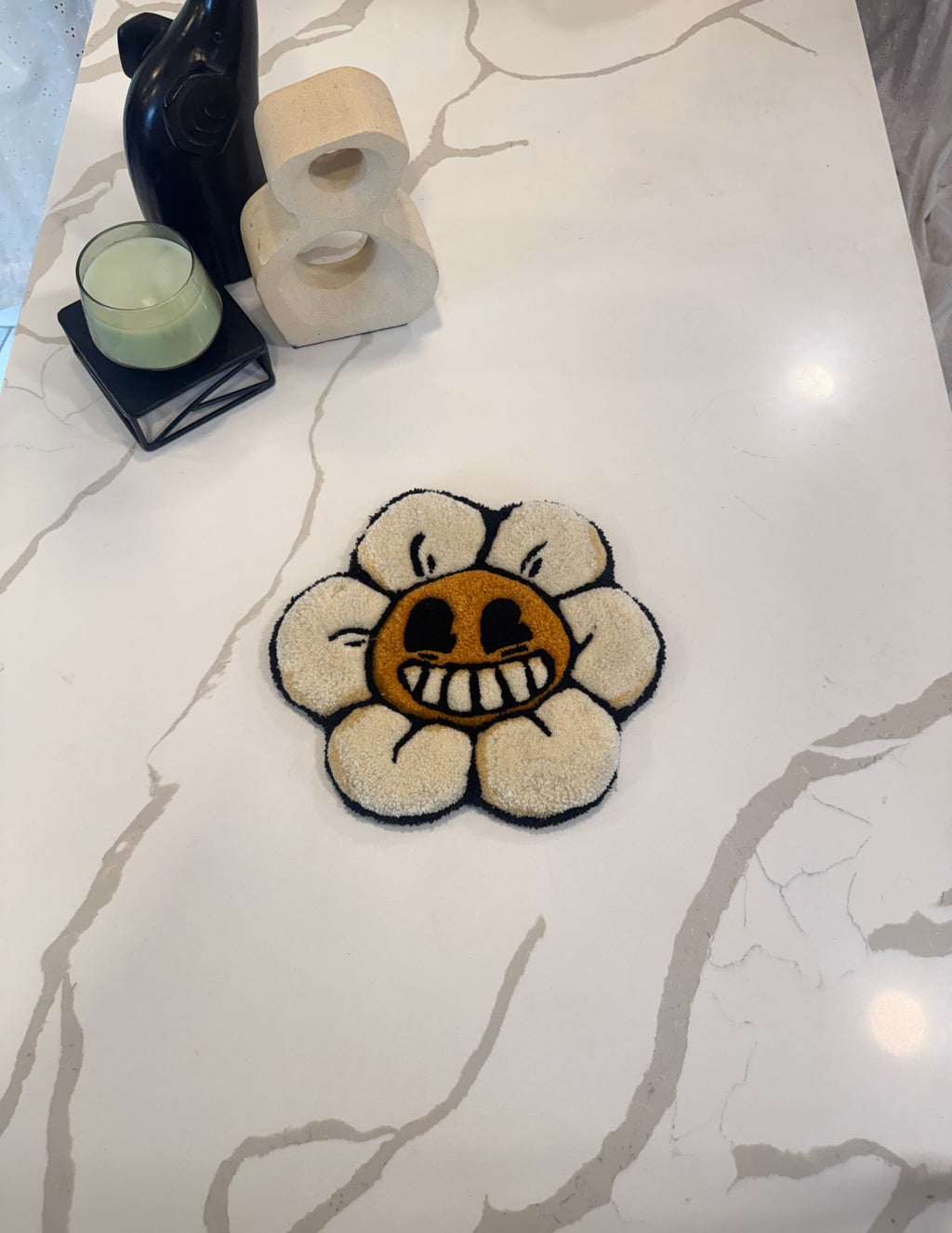 Vintage Cartoon Flower Wall Rug
