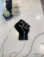 Black Power Fist Wall Rug