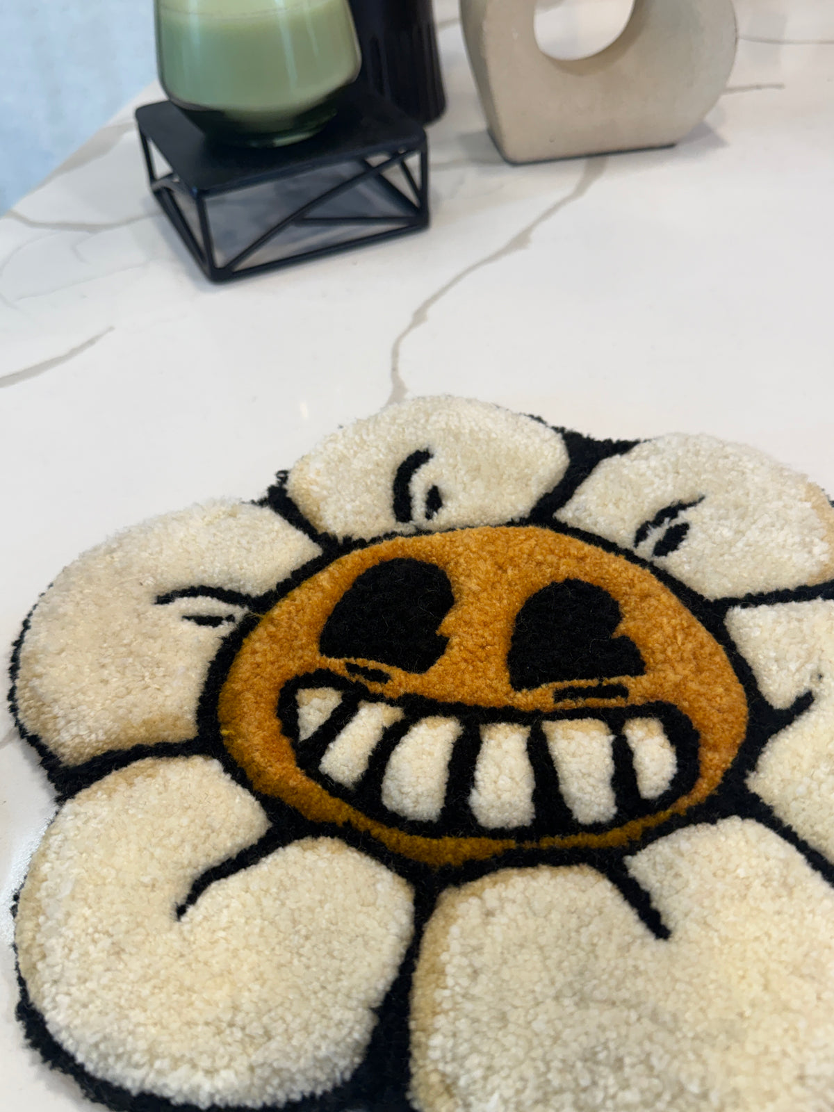Vintage Cartoon Flower Wall Rug