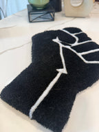 Black Power Fist Wall Rug