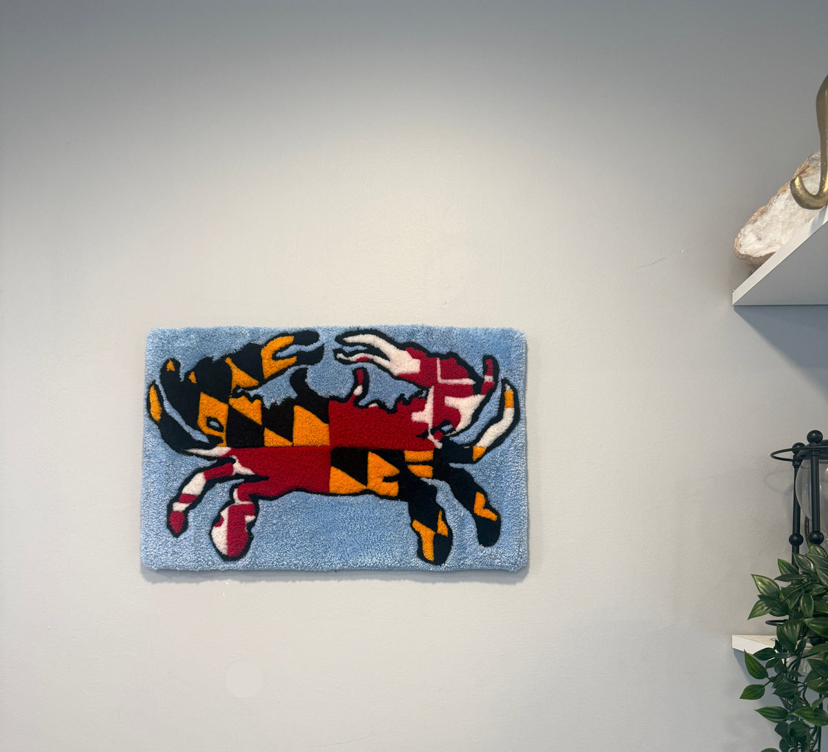 Maryland Flag Crab Wall Rug