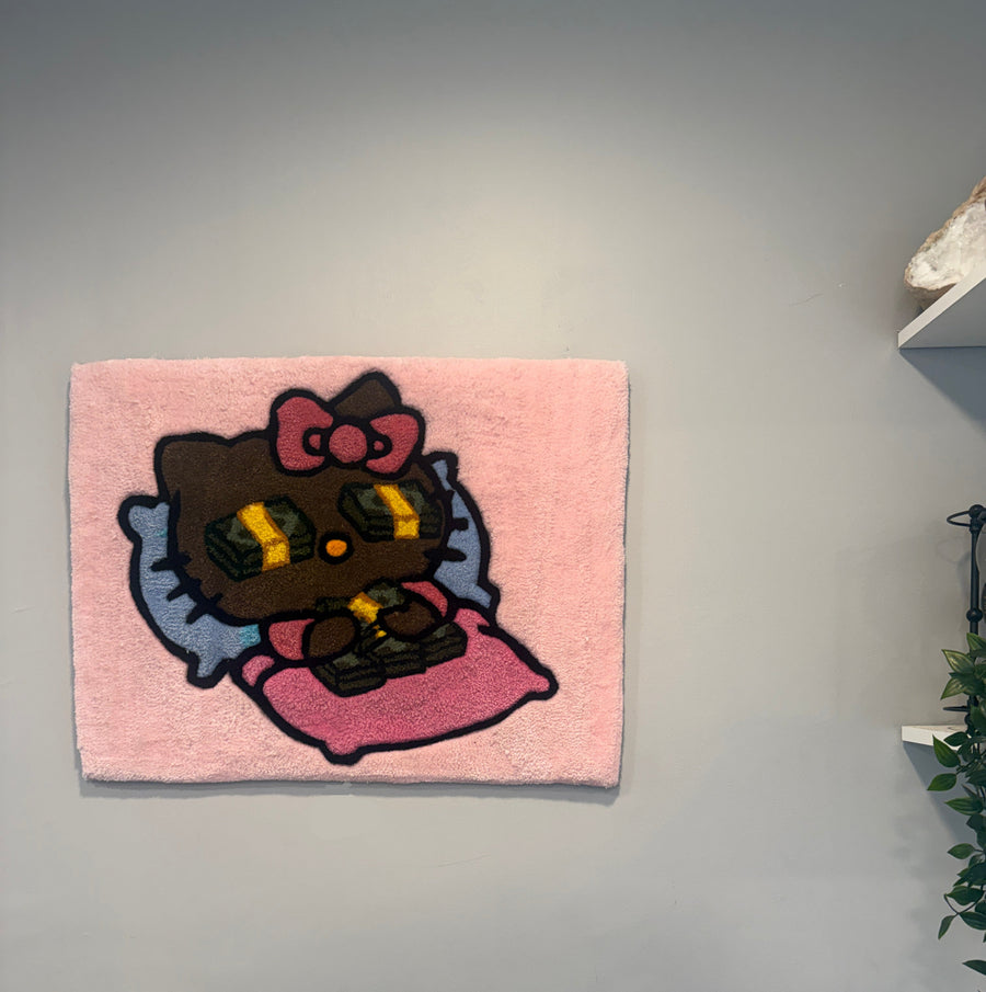 Hello Kitty Sleeping on Racks Dual Rug